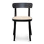 CDC6296-SD Rattan Dining Chair - Black with Natural Seat (Set of 2)