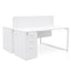 Ex Display - COT092-SN 2 Seater 160cm Office Desk  With Privacy Screen - White - Upgraded Legs