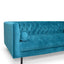 Ex Display - CLC2030-CA 3 Seater Chesterfield Fabric Sofa in Velvet Turquoise