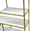 Ex Display - CSH001-KL Marble Shelving Unit - White and Matte Brass
