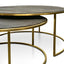Ex Display - CCF2339-NI Nest 76cm-96cm Round Coffee Table - Natural - Golden Base