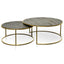 Ex Display - CCF2339-NI Nest 76cm-96cm Round Coffee Table - Natural - Golden Base