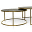 Ex Display - CCF2339-NI Nest 76cm-96cm Round Coffee Table - Natural - Golden Base