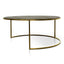 Ex Display - CCF2339-NI Nest 76cm-96cm Round Coffee Table - Natural - Golden Base