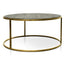 Ex Display - CCF2339-NI Nest 76cm-96cm Round Coffee Table - Natural - Golden Base