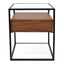 Ex Display - CST311WAL-IG Glass Side Table - Walnut