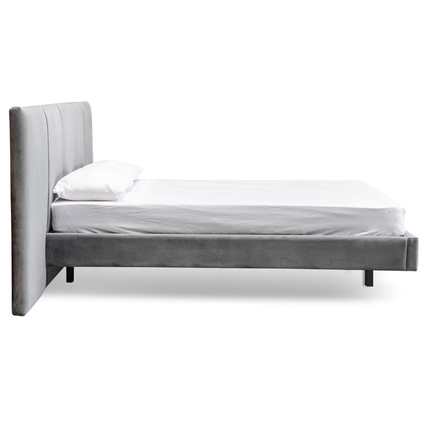 CBD8096-MI King Bed Frame - Charcoal Velvet