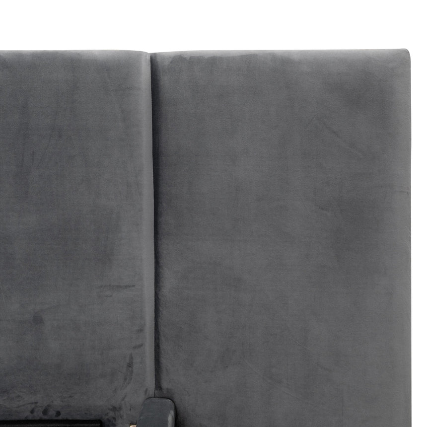 CBD8096-MI King Bed Frame - Charcoal Velvet