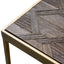 CDT2932-NI 140cm Console Table in Dark Natural - Golden Frame