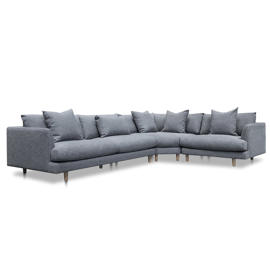 CLC2864-FA 3 Seater With Right Chaise Sofa - Graphite Grey with Natural Legs