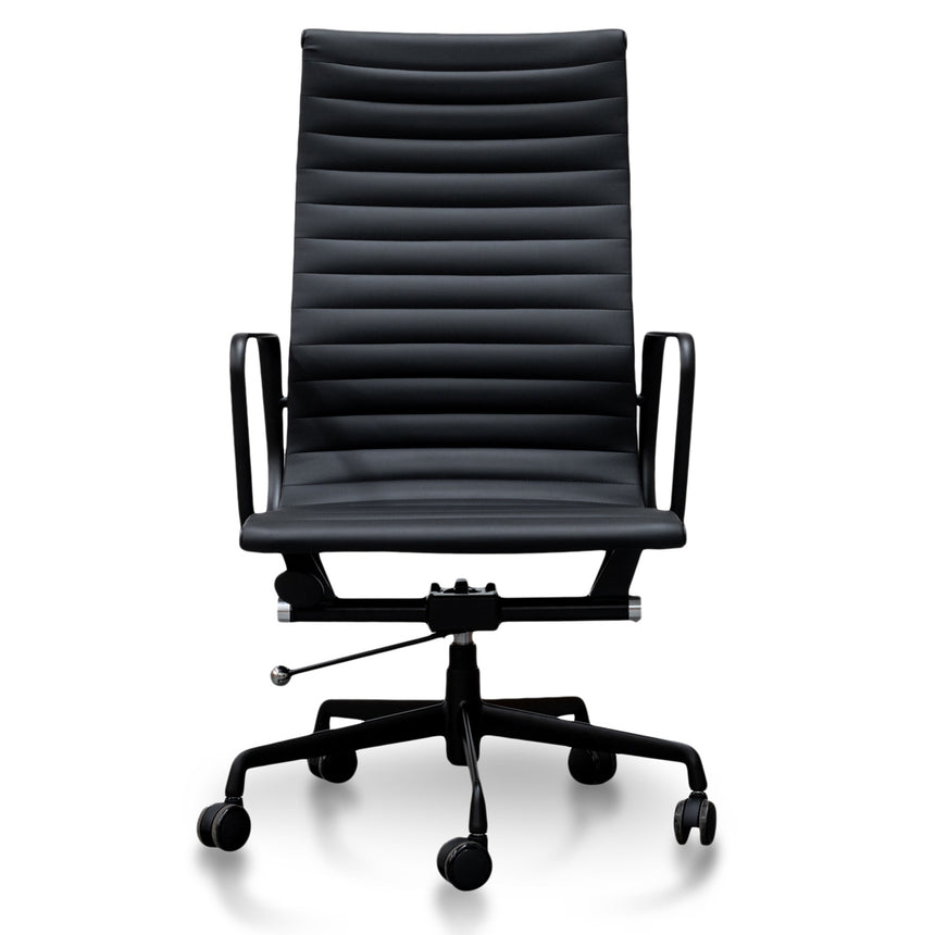 COC6403-YS Low Back Office Chair - Saddle Tan in Black Frame