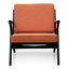 CLC2989-SU Fabric Armchair - Papaya Orange with Black Legs