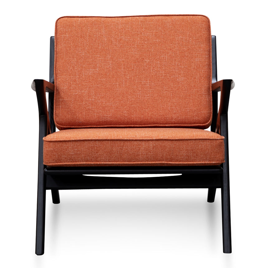 CLC2989-SU Fabric Armchair - Papaya Orange with Black Legs
