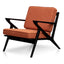 CLC2989-SU Fabric Armchair - Papaya Orange with Black Legs