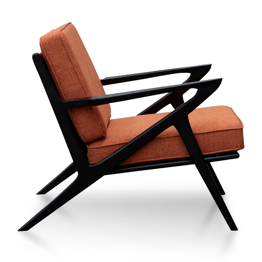 CLC2989-SU Fabric Armchair - Papaya Orange with Black Legs