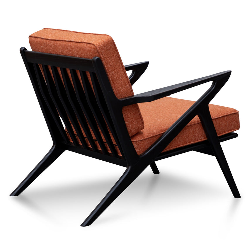 CLC2989-SU Fabric Armchair - Papaya Orange with Black Legs