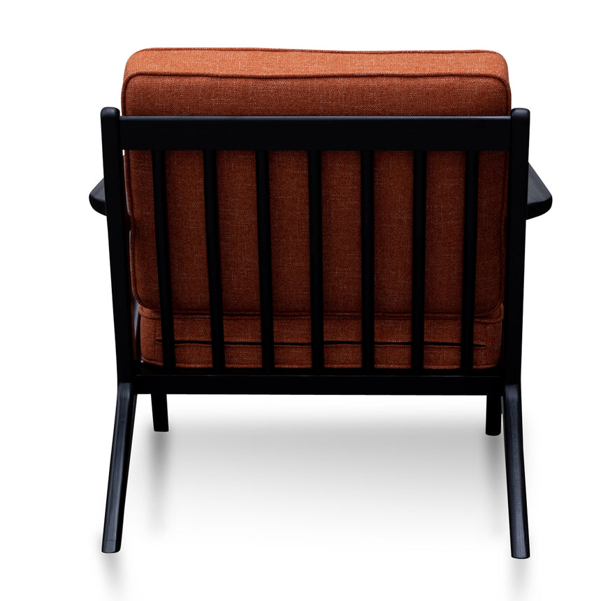 CLC2989-SU Fabric Armchair - Papaya Orange with Black Legs