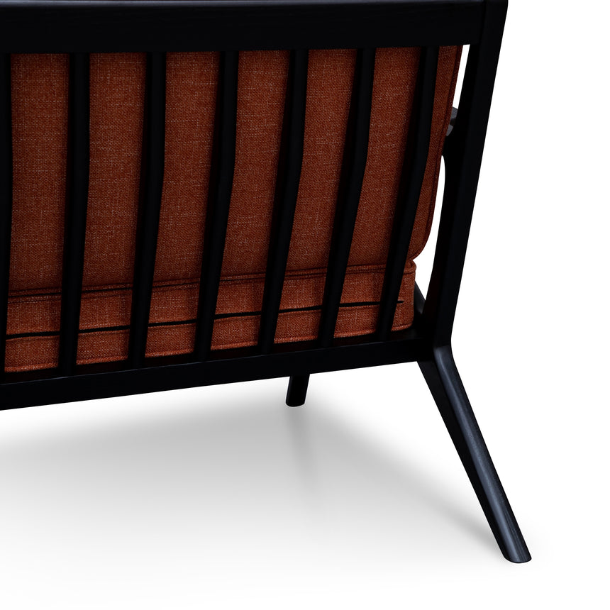 CLC2989-SU Fabric Armchair - Papaya Orange with Black Legs