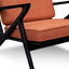 CLC2989-SU Fabric Armchair - Papaya Orange with Black Legs