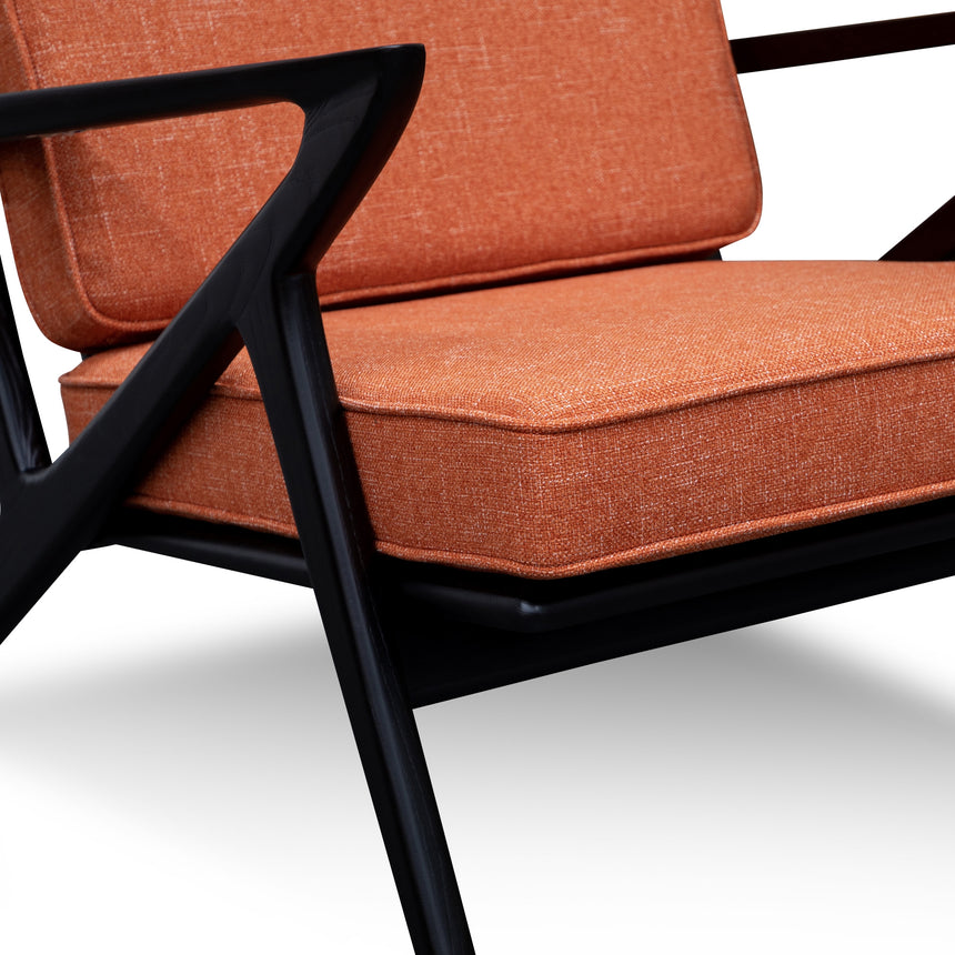 CLC2989-SU Fabric Armchair - Papaya Orange with Black Legs