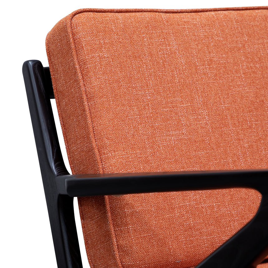 CLC2989-SU Fabric Armchair - Papaya Orange with Black Legs