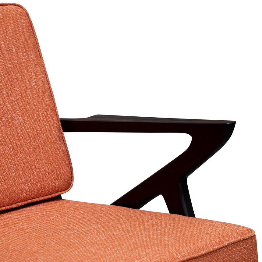 CLC2989-SU Fabric Armchair - Papaya Orange with Black Legs