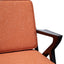 CLC2989-SU Fabric Armchair - Papaya Orange with Black Legs