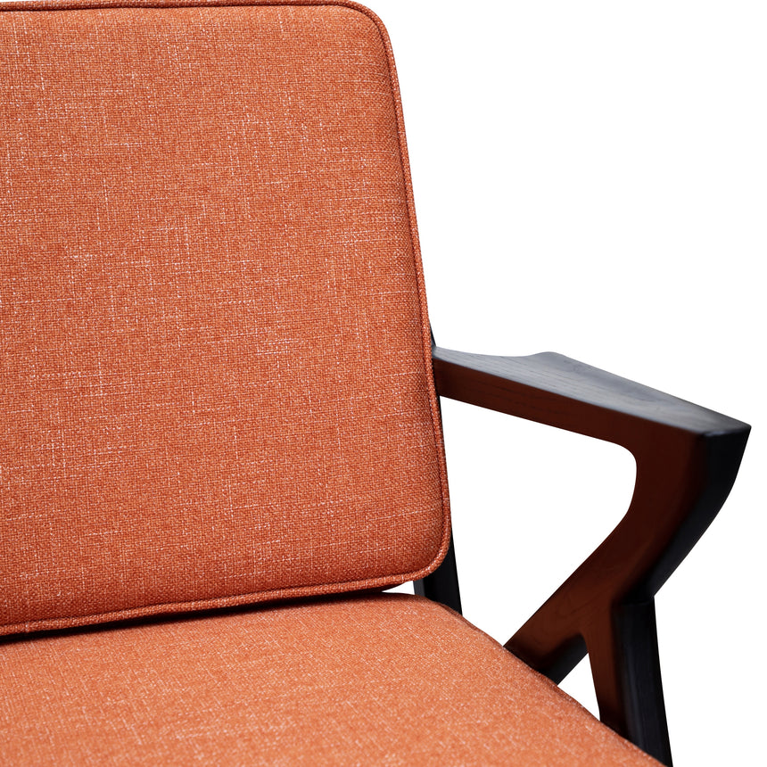 CLC2989-SU Fabric Armchair - Papaya Orange with Black Legs