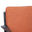 CLC2989-SU Fabric Armchair - Papaya Orange with Black Legs