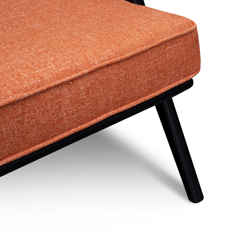 CLC2989-SU Fabric Armchair - Papaya Orange with Black Legs