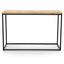 Percy Console Table - European Knotty Oak and Peppercorn