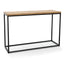 Percy Console Table - European Knotty Oak and Peppercorn