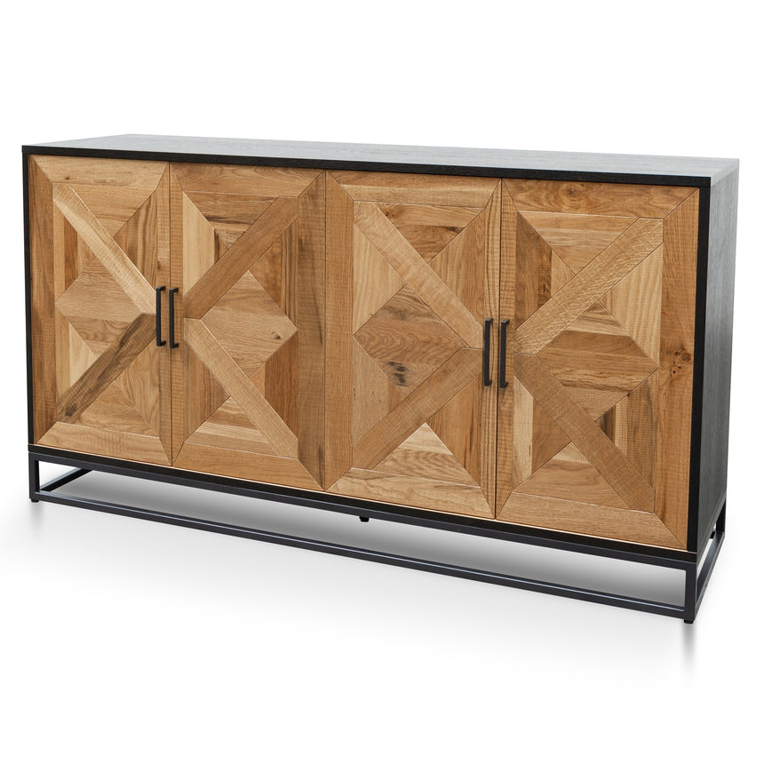 CDT8406-NI 1.7m Natural Elm Sideboard - Rattan Doors