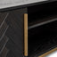 CDT2806-VN Wide Sideboard - Black and Brass