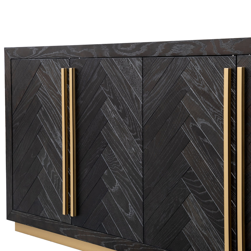 CDT2806-VN Wide Sideboard - Black and Brass