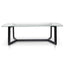 CDT2797-NI 2.4m Dining Table - Glass Top with Black Base