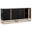 CDT2922-NI 1.78m Sideboard - Black Wood with Gold Handle