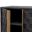 CDT2922-NI 1.78m Sideboard - Black Wood with Gold Handle