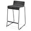 CBS2470-NH 65cm Bar Stool - Black Cord Seat - Black Frame