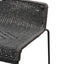 CBS2470-NH 65cm Bar Stool - Black Cord Seat - Black Frame
