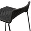 CBS2470-NH 65cm Bar Stool - Black Cord Seat - Black Frame