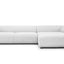 CLC724 3 Seater Right Chaise Fabric Sofa - Light Texture Grey