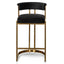 CBS6272-BS Black Velvet Bar Stool - Golden Base