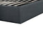 CBD6020-YO Fabric Queen Bed - Charcoal Grey with Storage