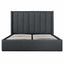 Ex Display - CBD6021-YO - Fabric King Bed in Charcoal Grey with Storage