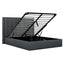 Ex Display - CBD6021-YO - Fabric King Bed in Charcoal Grey with Storage