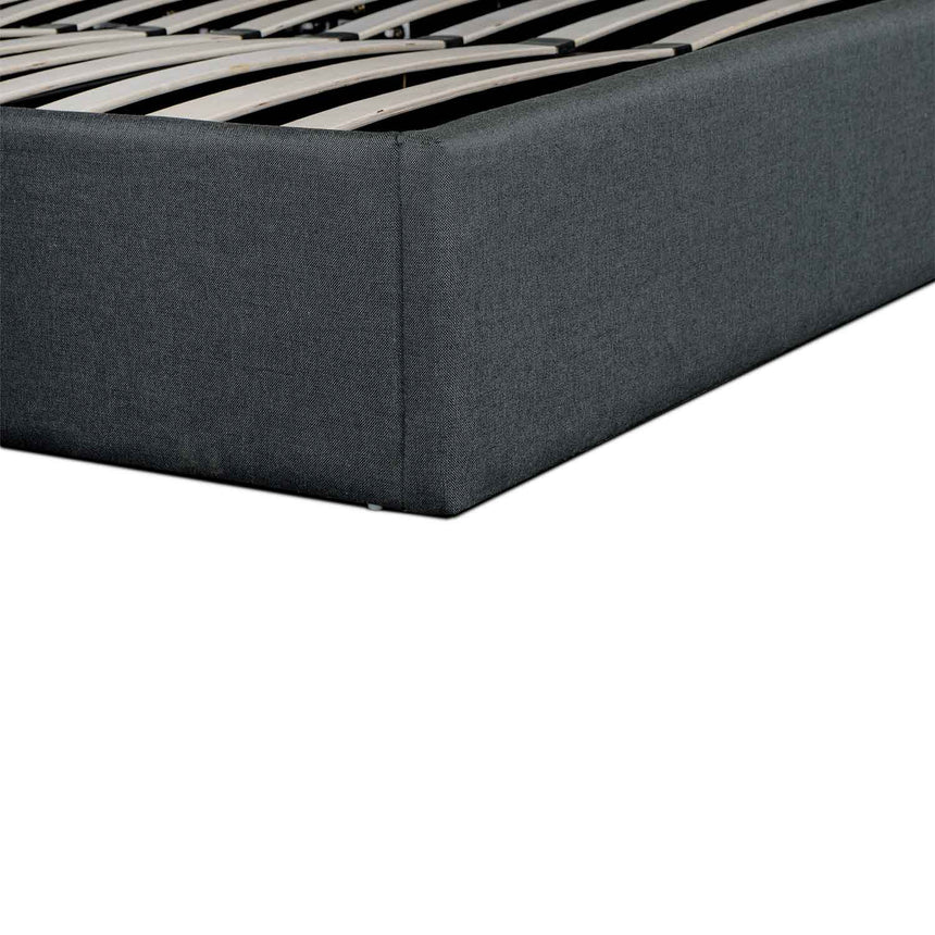 CBD6021-YO - Fabric King Bed in Charcoal Grey with Storage