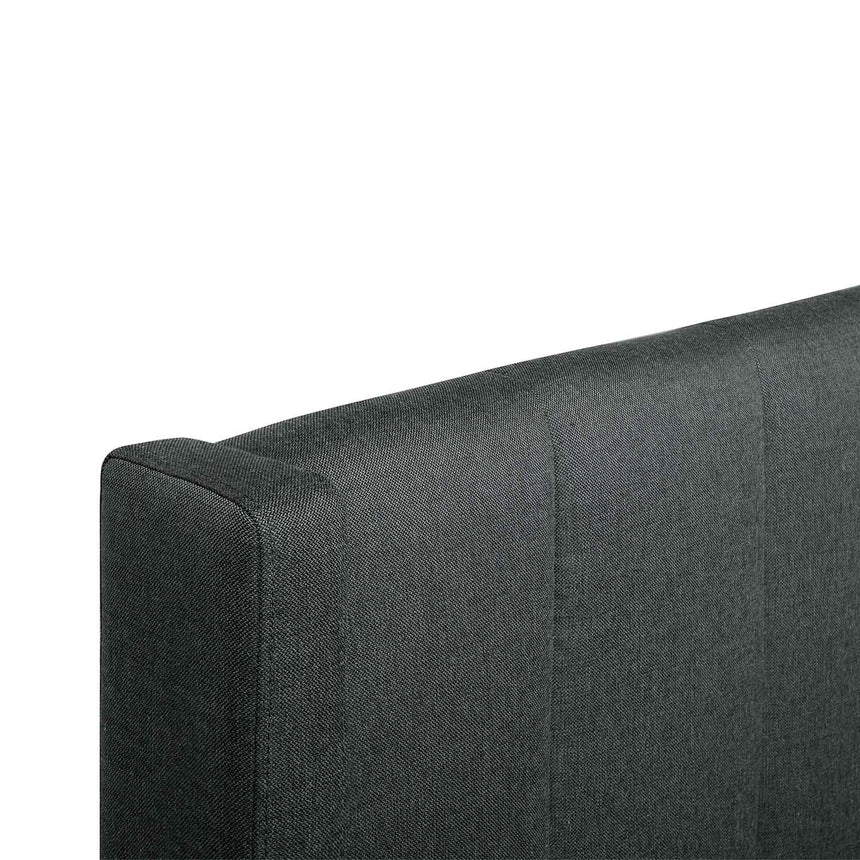 CBD6021-YO - Fabric King Bed in Charcoal Grey with Storage