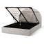 CBD6576-YO Fabric King Bed - Pearl Grey with Storage