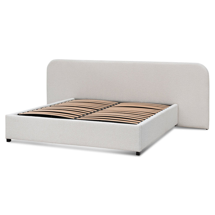 CBD6843-MI King Sized Bed Frame - Snow Boucle